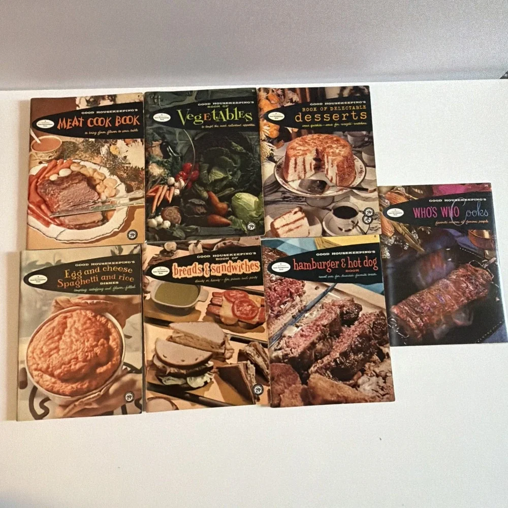 Vintage Good Housekeeping Cookbook Booklet Lot Retro Midcentury Kitchen Decor TV